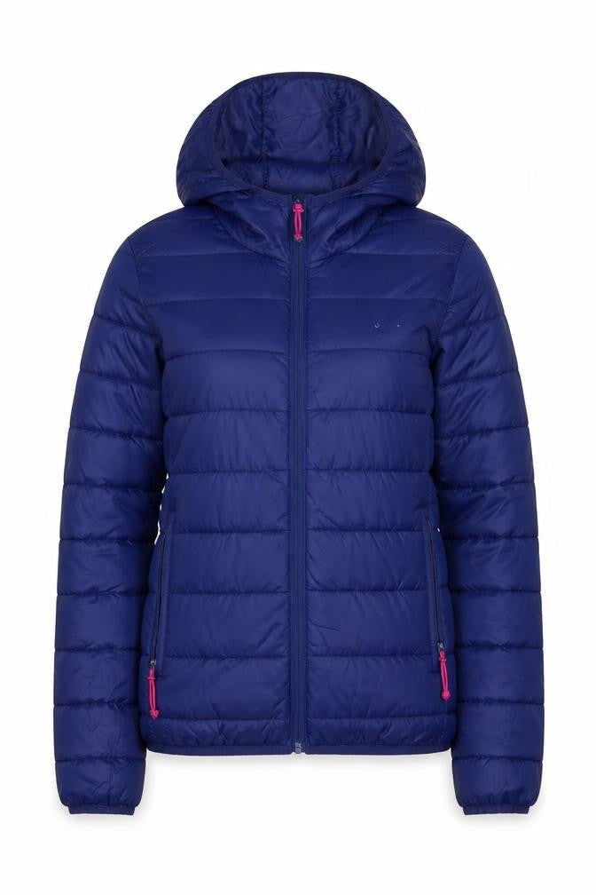 Freedom Trail Womens Blue Puffer Jacket Jacket Size 8 Zip