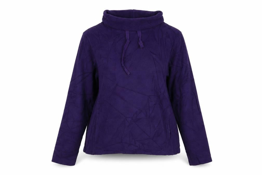 Cotton Traders Womens Purple Polyester Pullover Sweatshirt Size 14 Pullover