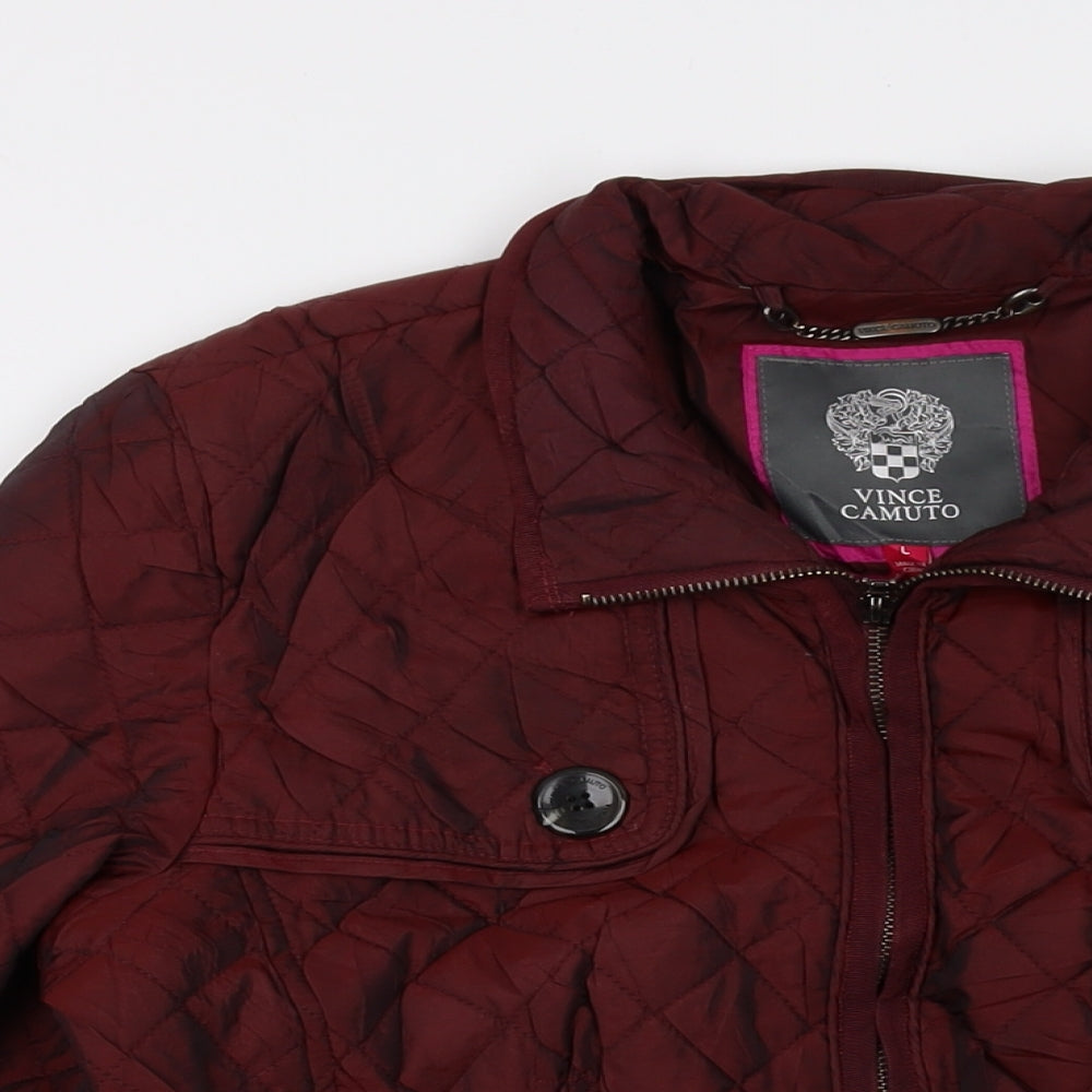 Vince Camuto Womens Red Jacket Size L Zip - Vintage