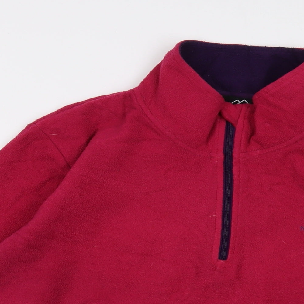 Freedom Trail Womens Pink Polyester Pullover Sweatshirt Size 18 Zip