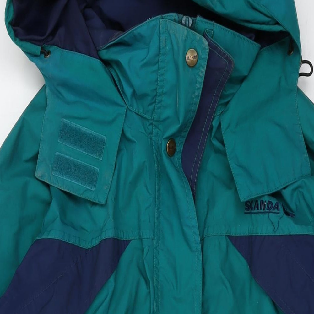 Scanda Womens Green Jacket Size 14 Zip