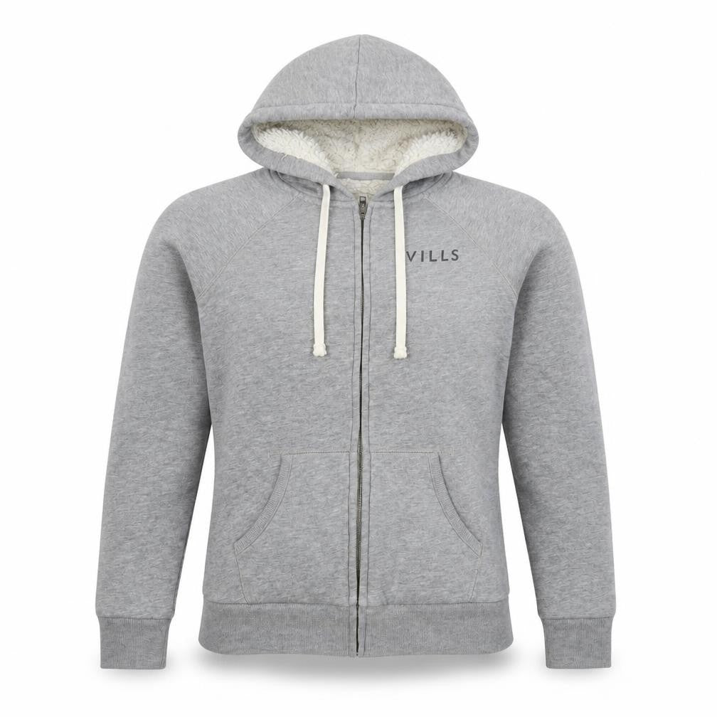 Jack Wills Womens Grey Cotton Full Zip Hoodie Size 8 Zip