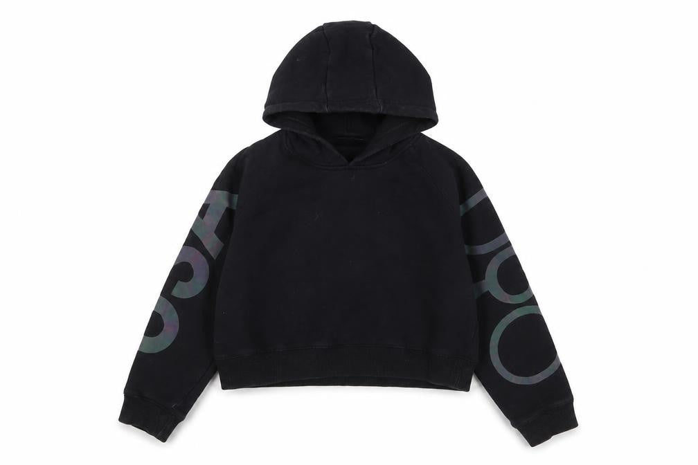 USA Pro Girls Black Cotton Pullover Hoodie Size 9-10 Years Pullover - Logo