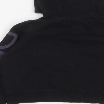 USA Pro Girls Black Cotton Pullover Hoodie Size 9-10 Years Pullover - Logo