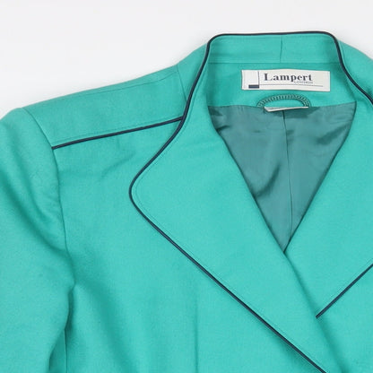 Lampert Womens Green Jacket Blazer Size 14 Button
