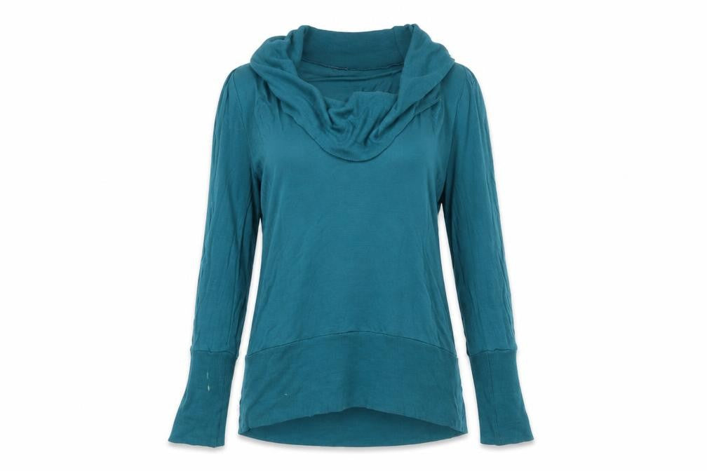 Oasis Womens Blue Roll Neck Viscose Pullover Jumper Size 12