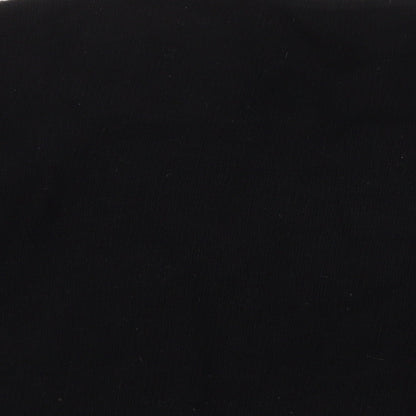 Yumi Womens Black Crew Neck Wool Pullover Jumper Size 12