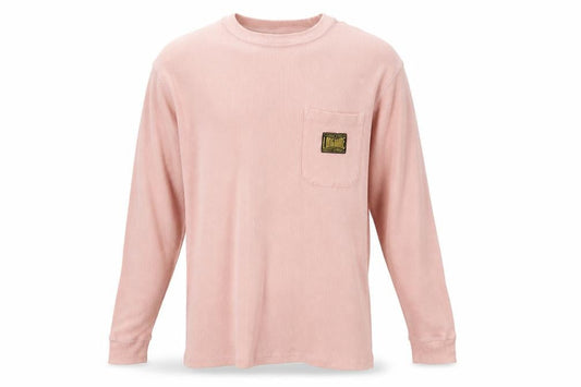 Long Gone Mens Pink Crew Neck Cotton Pullover Jumper Size XL Long Sleeve - Logo, Embroidered