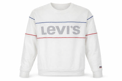 Levi's Mens White Cotton Pullover Sweatshirt Size L - Logo