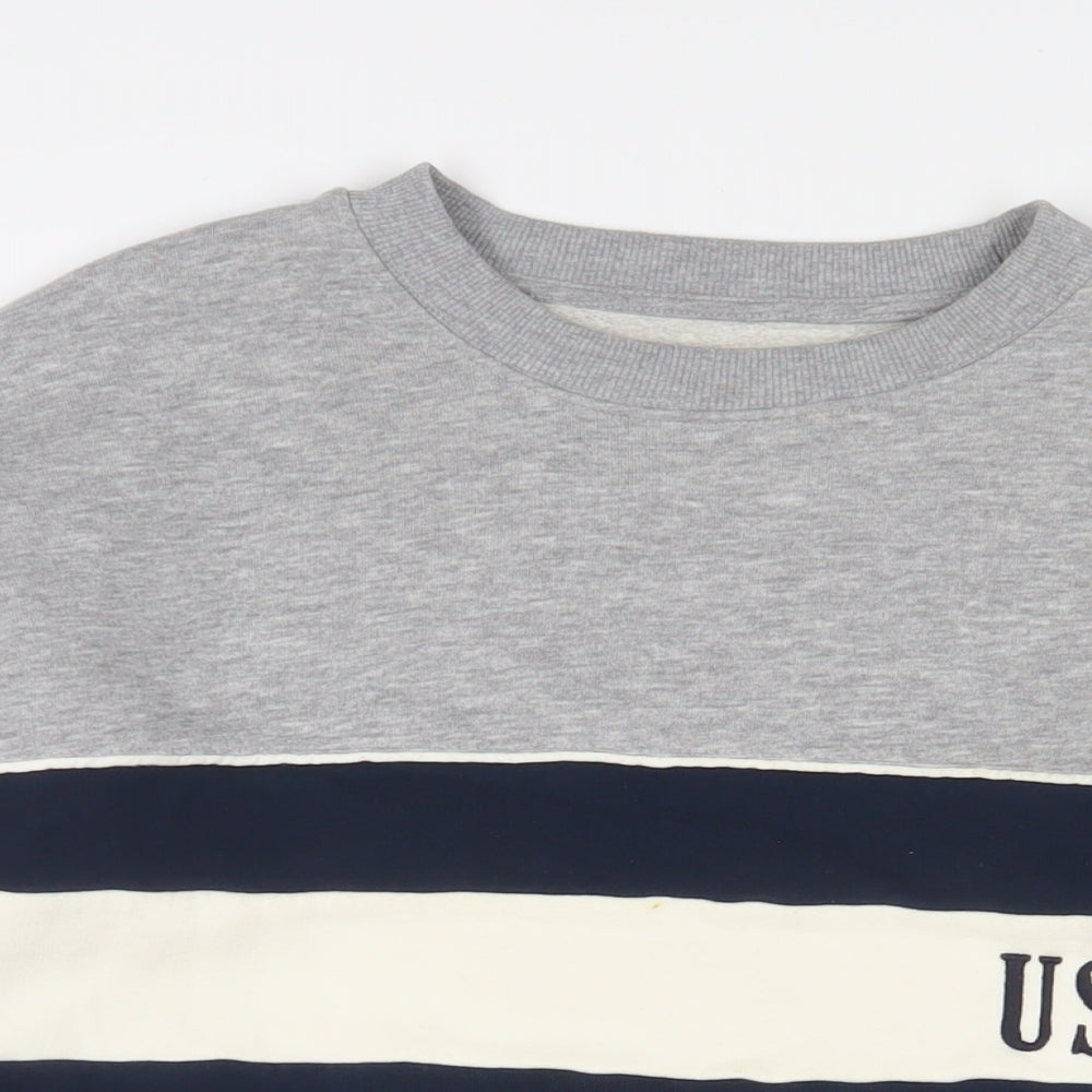 Pacific Republic Womens Multicoloured Striped Cotton Pullover Sweatshirt Size S Pullover - USA