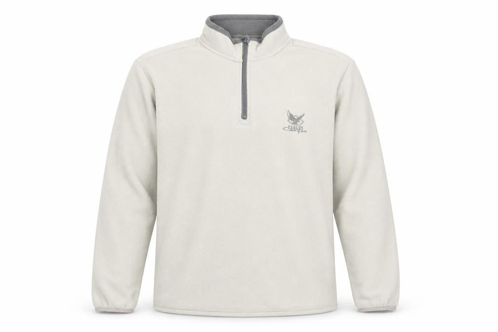 Atlas Mens Beige Polyester Pullover Sweatshirt Size M - Logo, Embroidered