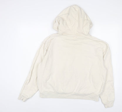 Levi's Mens White Cotton Pullover Hoodie Size M - Logo, Embroidered