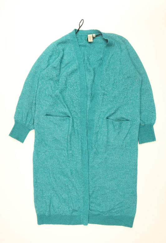 Y.A.S Womens Blue V-Neck Nylon Cardigan Jumper Size XL