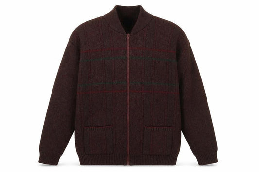 Four Seasons Mens Red Acrylic Full Zip Sweatshirt Size L