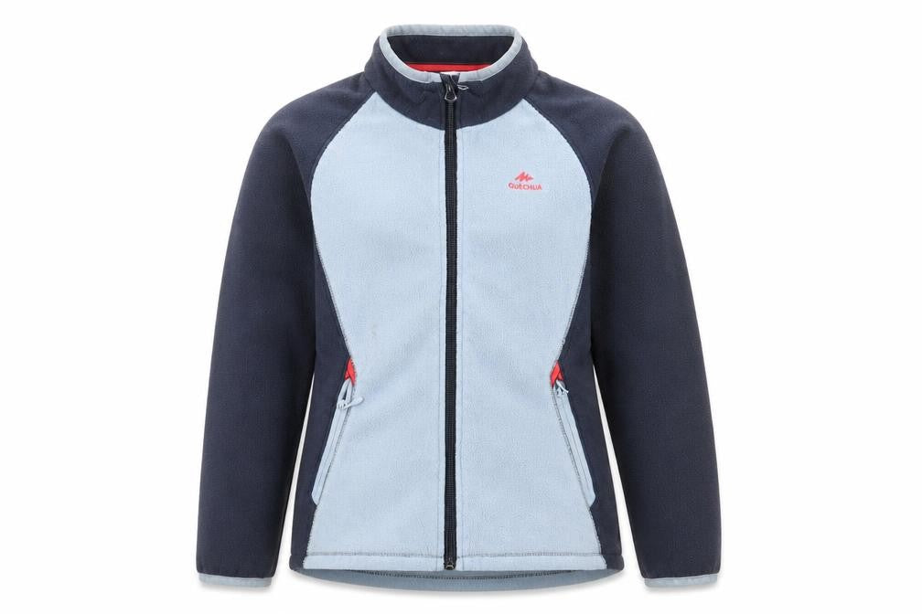 DECATHLON Girls Blue Polyester Full Zip Sweatshirt Size 8-9 Years Zip