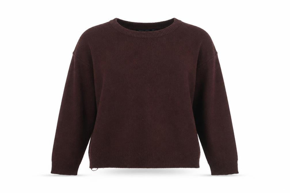 Brave Soul Womens Brown Round Neck Acrylic Pullover Jumper Size M