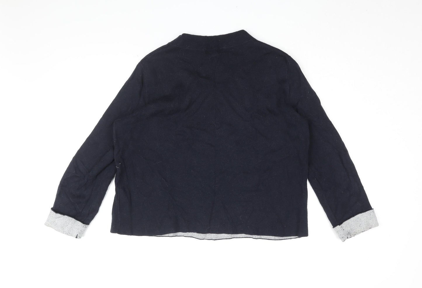 ESpirit Womens Blue High Neck Cotton Pullover Jumper Size M