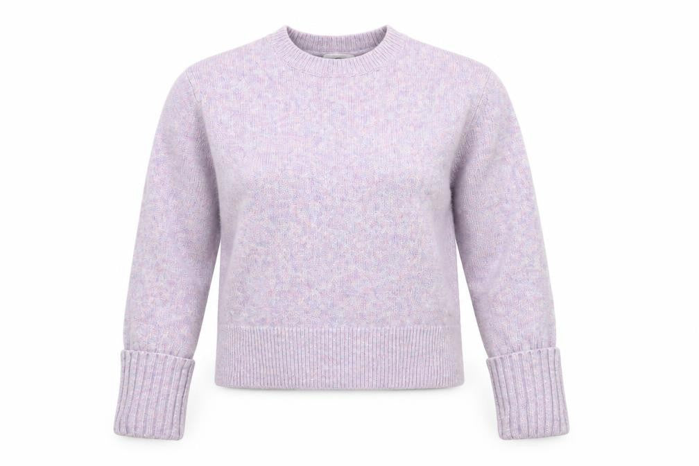 Club Monaco Womens Purple Round Neck Wool Pullover Jumper Size XS