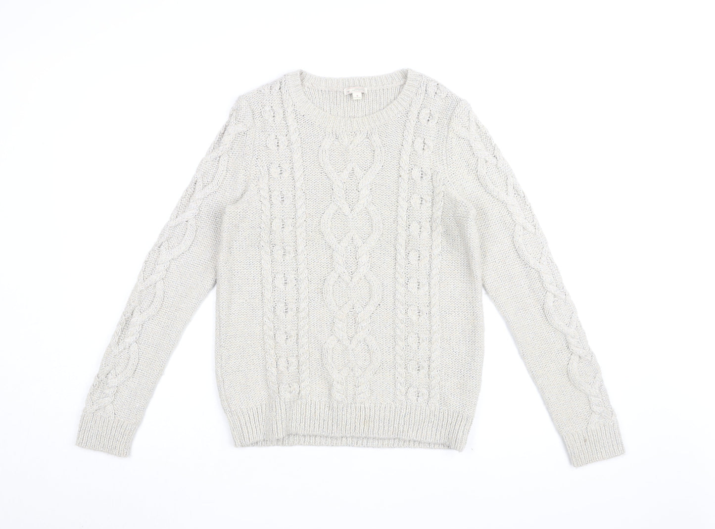Gap Womens Beige Round Neck Acrylic Pullover Jumper Size M
