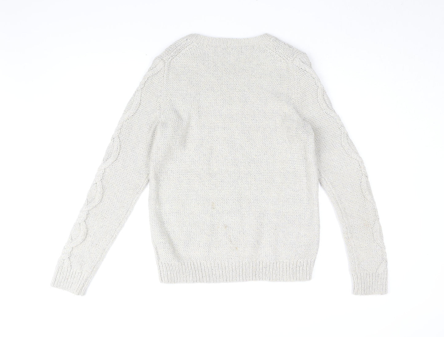 Gap Womens Beige Round Neck Acrylic Pullover Jumper Size M