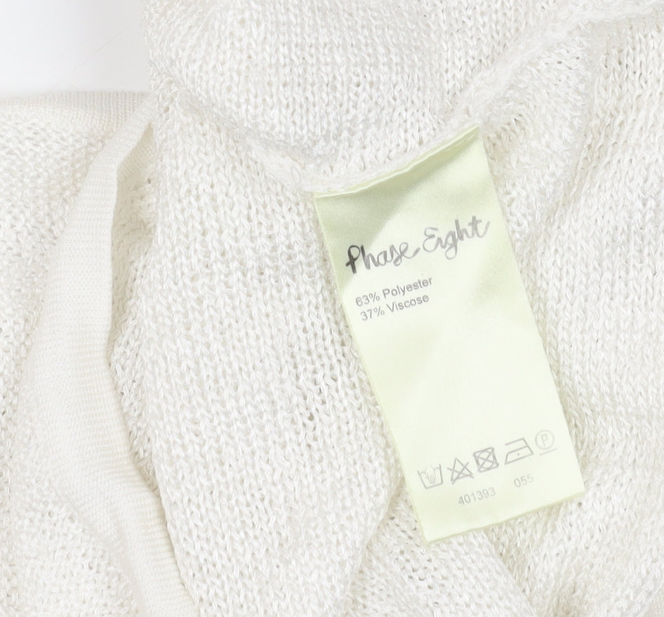 Phase Eight Ivory Open-Knit Pullover M