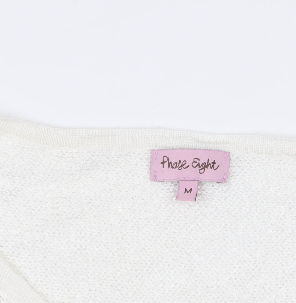 Phase Eight Ivory Open-Knit Pullover M