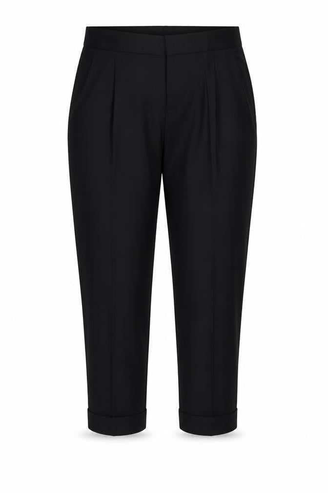 Gap Black Cropped Wool Blend Women's Trousers Size 8