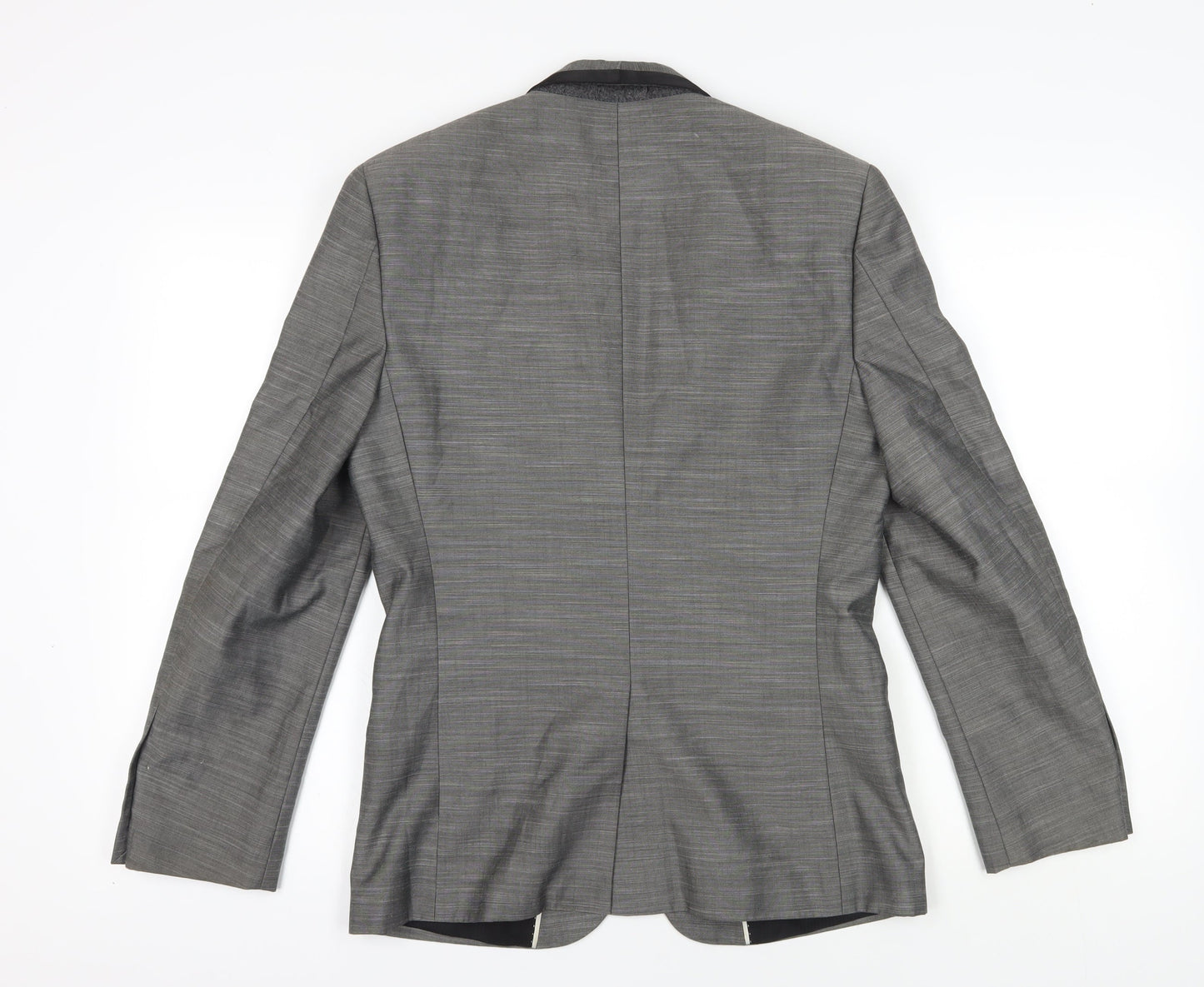 Goodsouls Grey Slim Fit Blazer Shawl Lapel Formal Jacket
