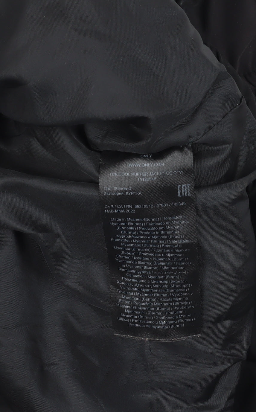 ONLY Black Puffer Jacket Size S Warm Winter Coat