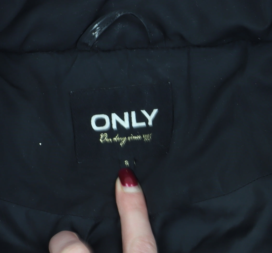ONLY Black Puffer Jacket Size S Warm Winter Coat