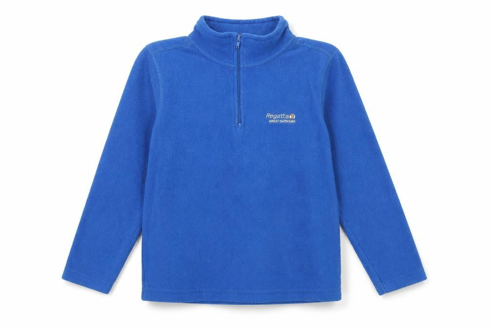 Front view of Regatta Blue Fleece Sweatshirt, boys’ 9-10 years, outdoor essential