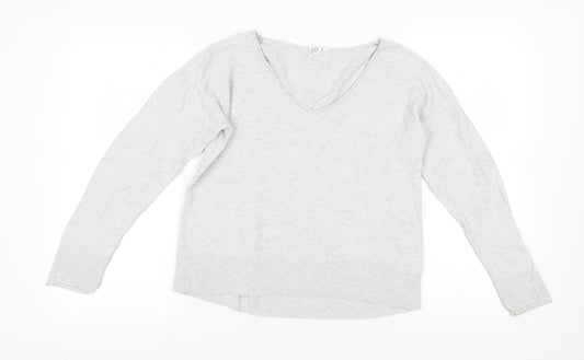 Gap Grey V-Neck Pullover Jumper, Size S