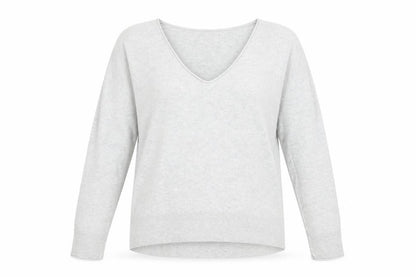 Front view of Gap Grey V-Neck jumper, size S