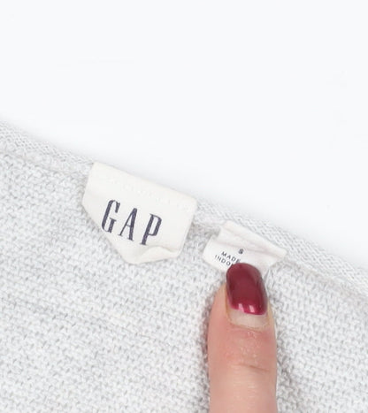 Brand and care label for Gap Grey V-Neck jumper, size S