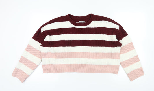 6IXTY8IGHT Multicoloured Striped Knit Jumper - M