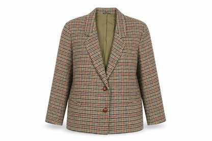 Front view of St Michael Multicoloured Wool Blazer, size 12