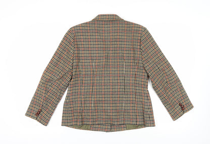 Back view of St Michael Multicoloured Wool Blazer, size 12