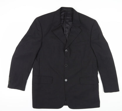 Pierre Cardin Black Wool Blazer, Size 40, Formal Men's Jacket