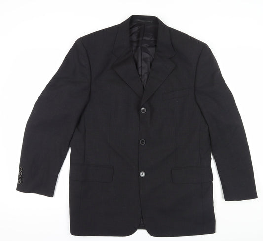 Pierre Cardin Black Wool Blazer, Size 40, Formal Men's Jacket
