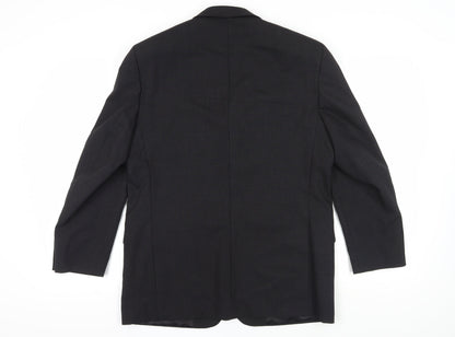 Pierre Cardin Black Wool Blazer, Size 40, Formal Men's Jacket