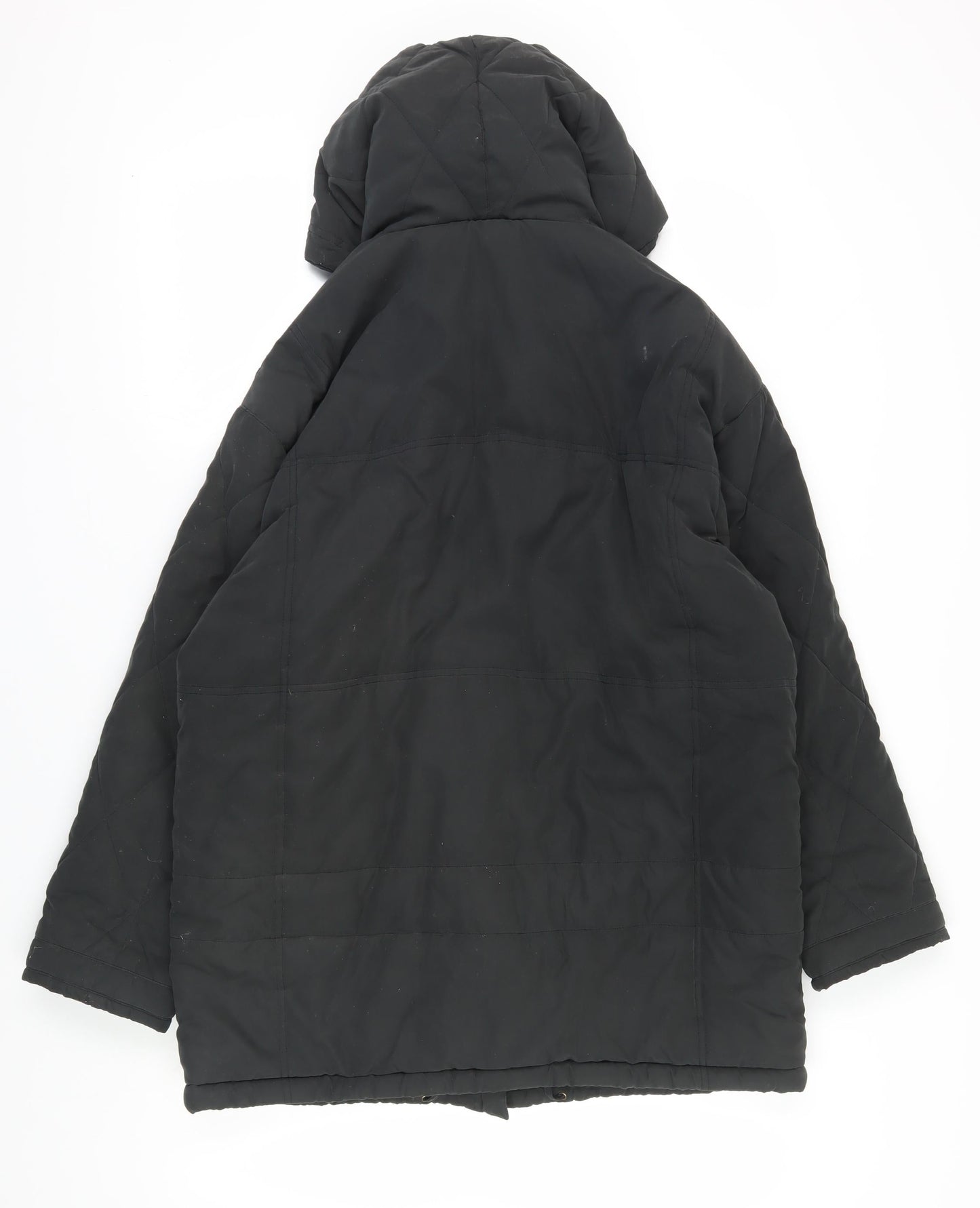 Cotton Traders Women's Black Puffer Jacket, Size 14/16