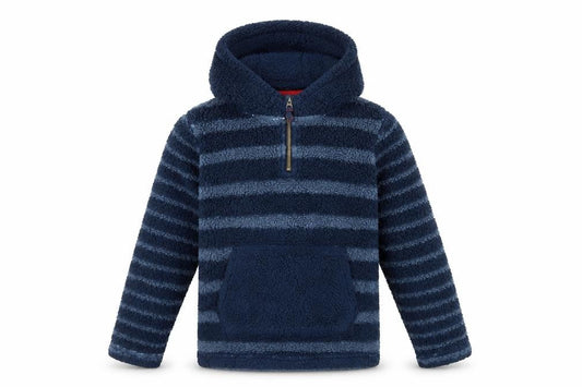 FatFace Girls Blue Striped Fleece Hoodie Size 9-10 Yrs