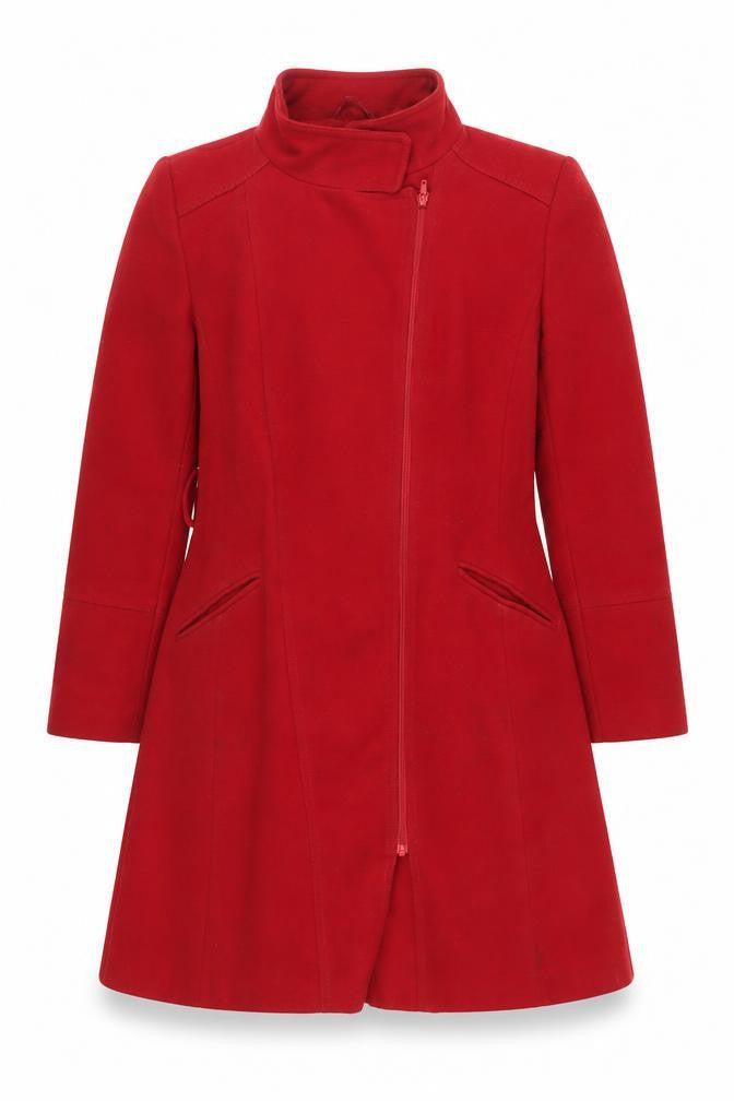 Debenhams Women's Red Long Overcoat, Size 14