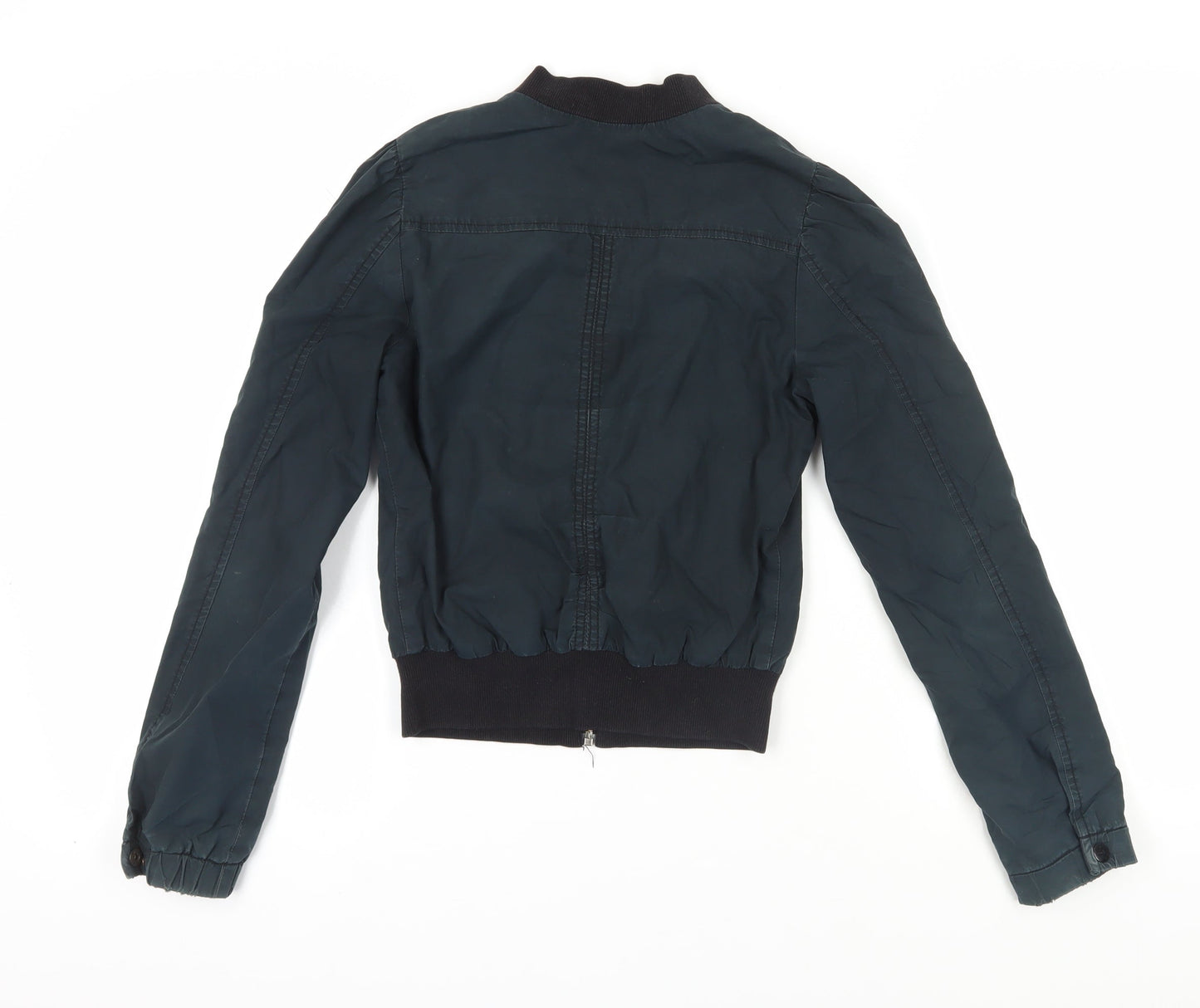 H&M Women's Black Bomber Jacket Size 6