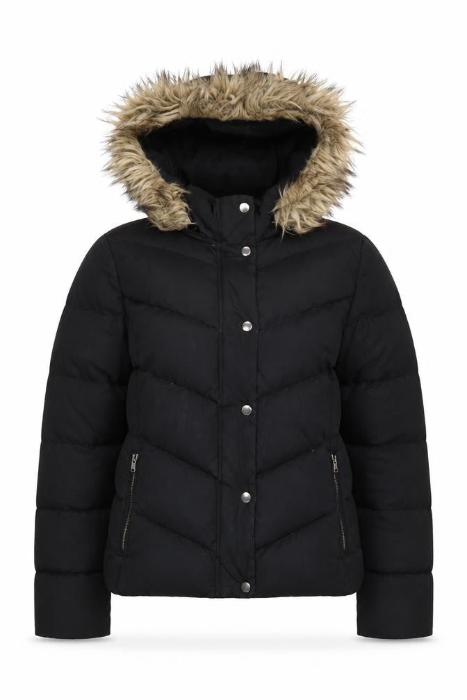 Gap Womens Black Puffer Jacket Jacket Size M Zip