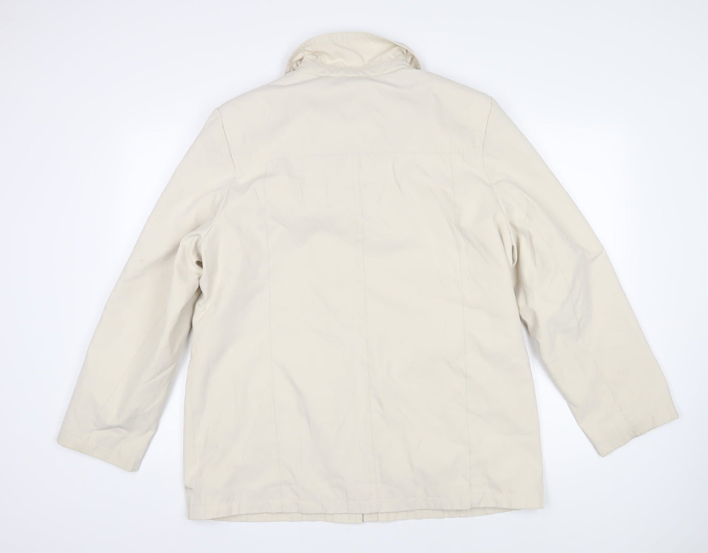 EWM Womens Beige Jacket Coat Size 16 Button