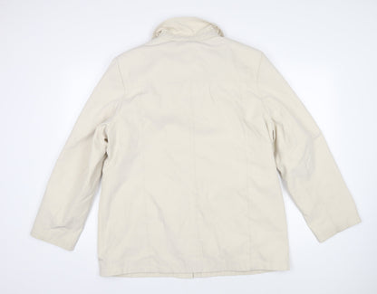 EWM Womens Beige Jacket Coat Size 16 Button