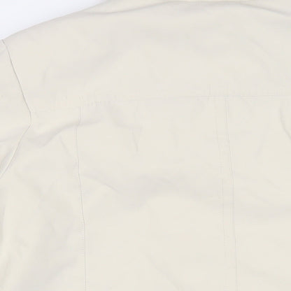 EWM Womens Beige Jacket Coat Size 16 Button