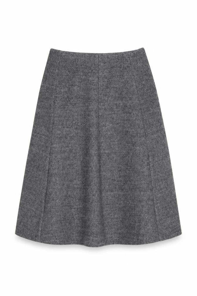 Country Casuals Womens Grey Polyester A-Line Skirt Size 16 Zip