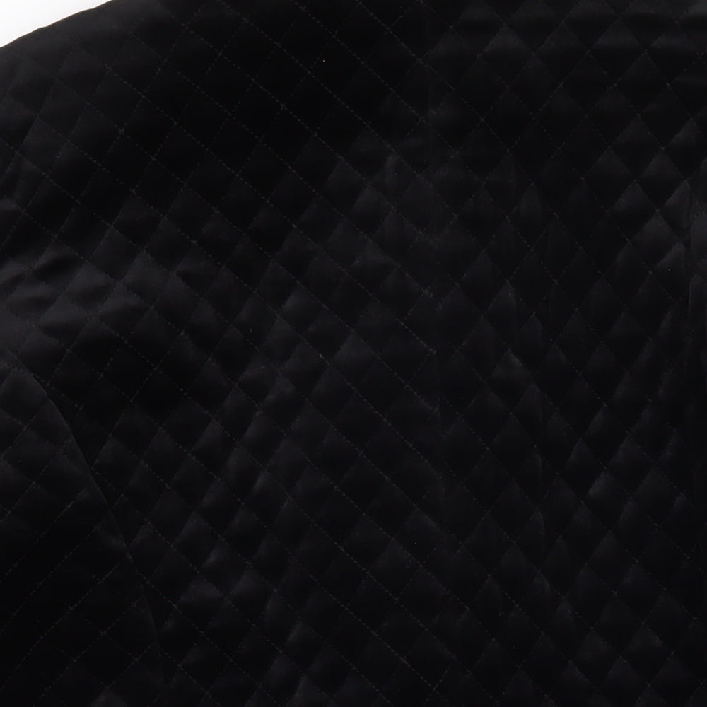 LUCIA Womens Black Quilted Blazer Size 16 Button